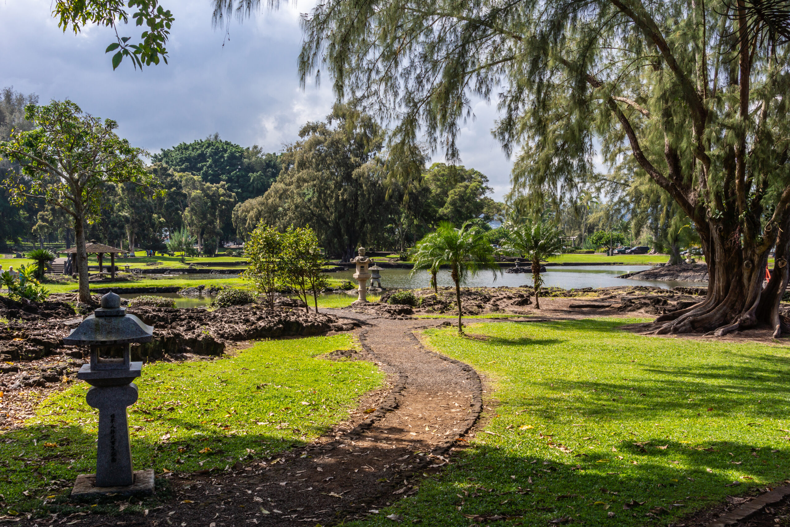 Photo of a path in a park in Hilo Hawaii